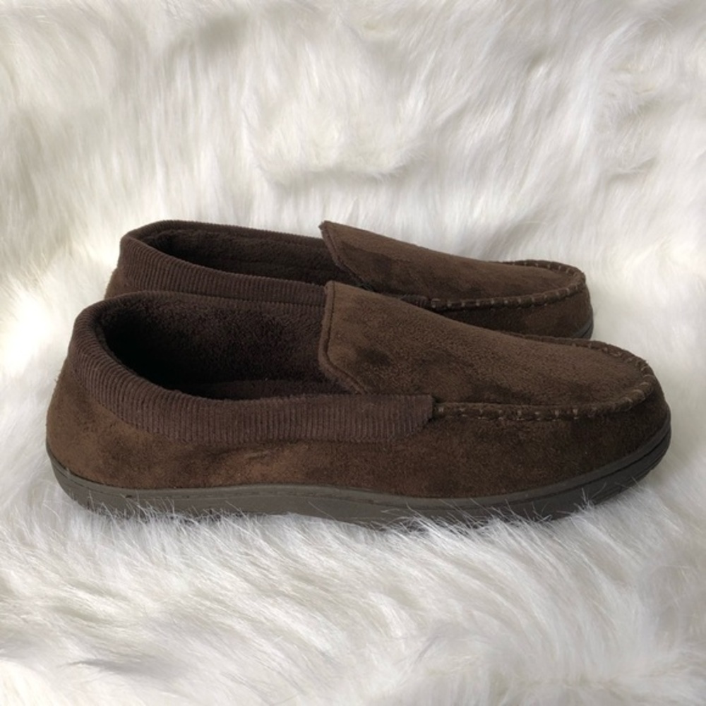 Hanes Men’s Size‎ 11-12 Slippers Slip On Brown GrandpaCore New